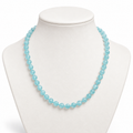 Aquamarijn Ketting 6 mm – Oceaanblauw
