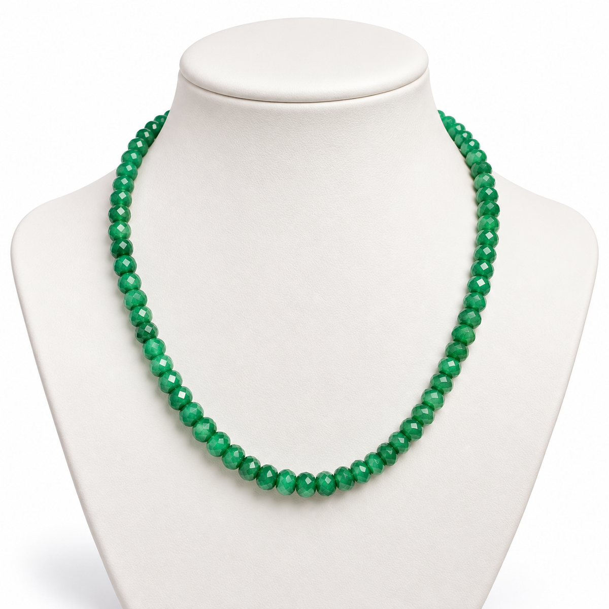 Green Emerald Quartz Ketting 6 mm – Emerald Glow