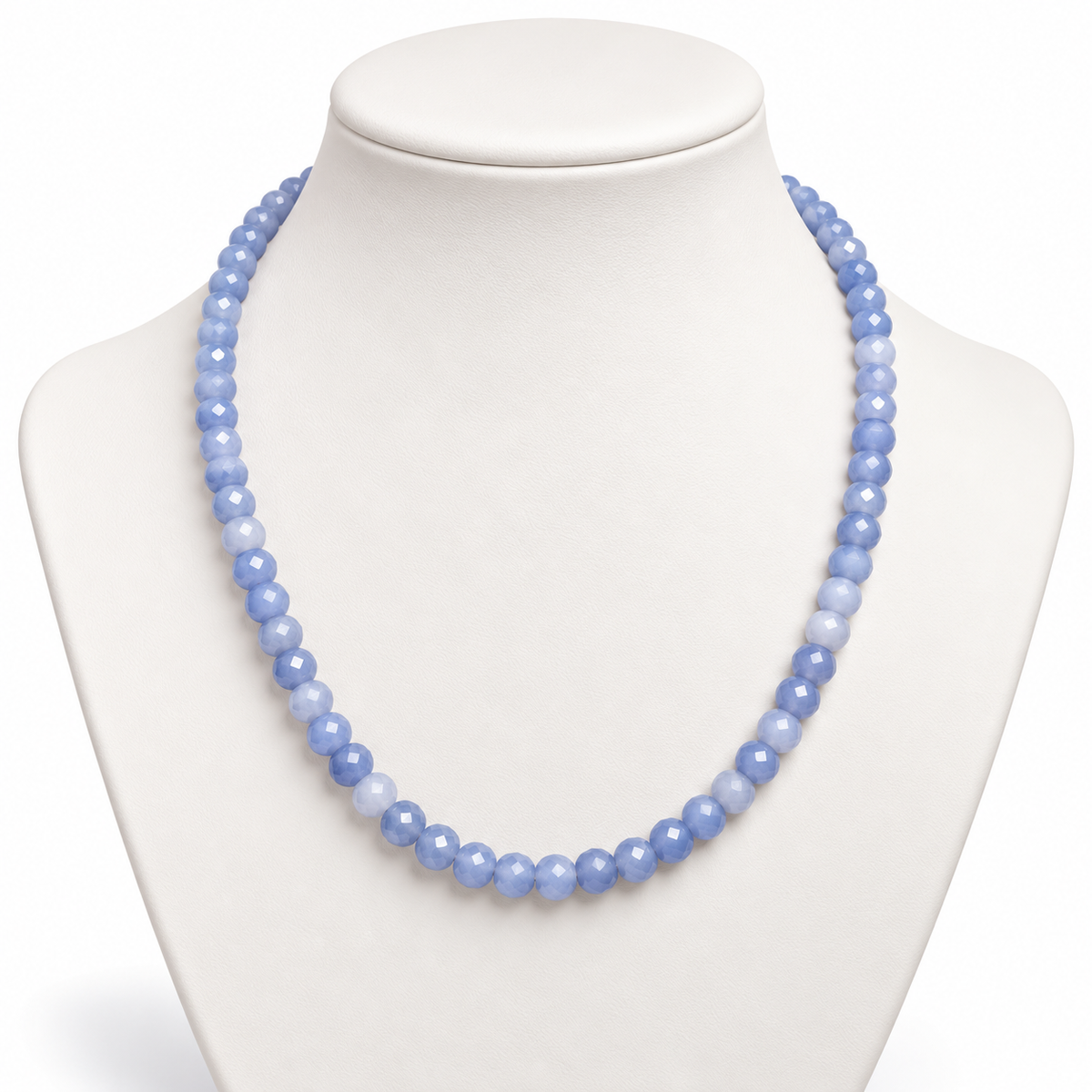 Blue Emerald Quartz Ketting 6 mm – Blue Serenity