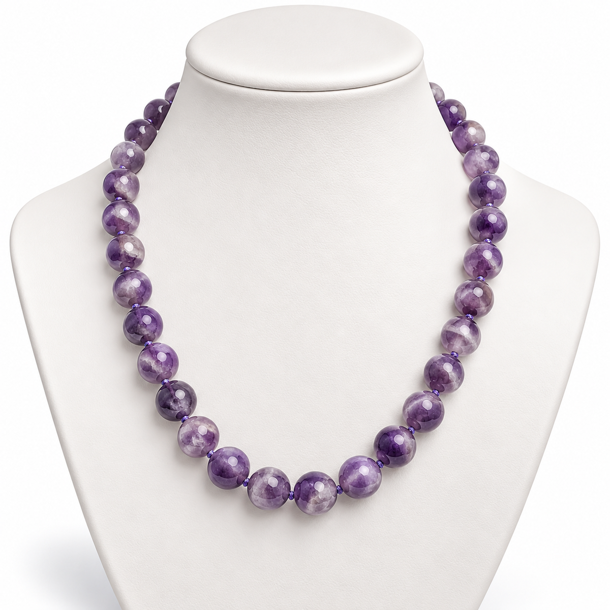 Amethist Ketting 12 mm – Royal Violet