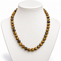 Tijgeroog Ketting 12 mm – Golden Majesty