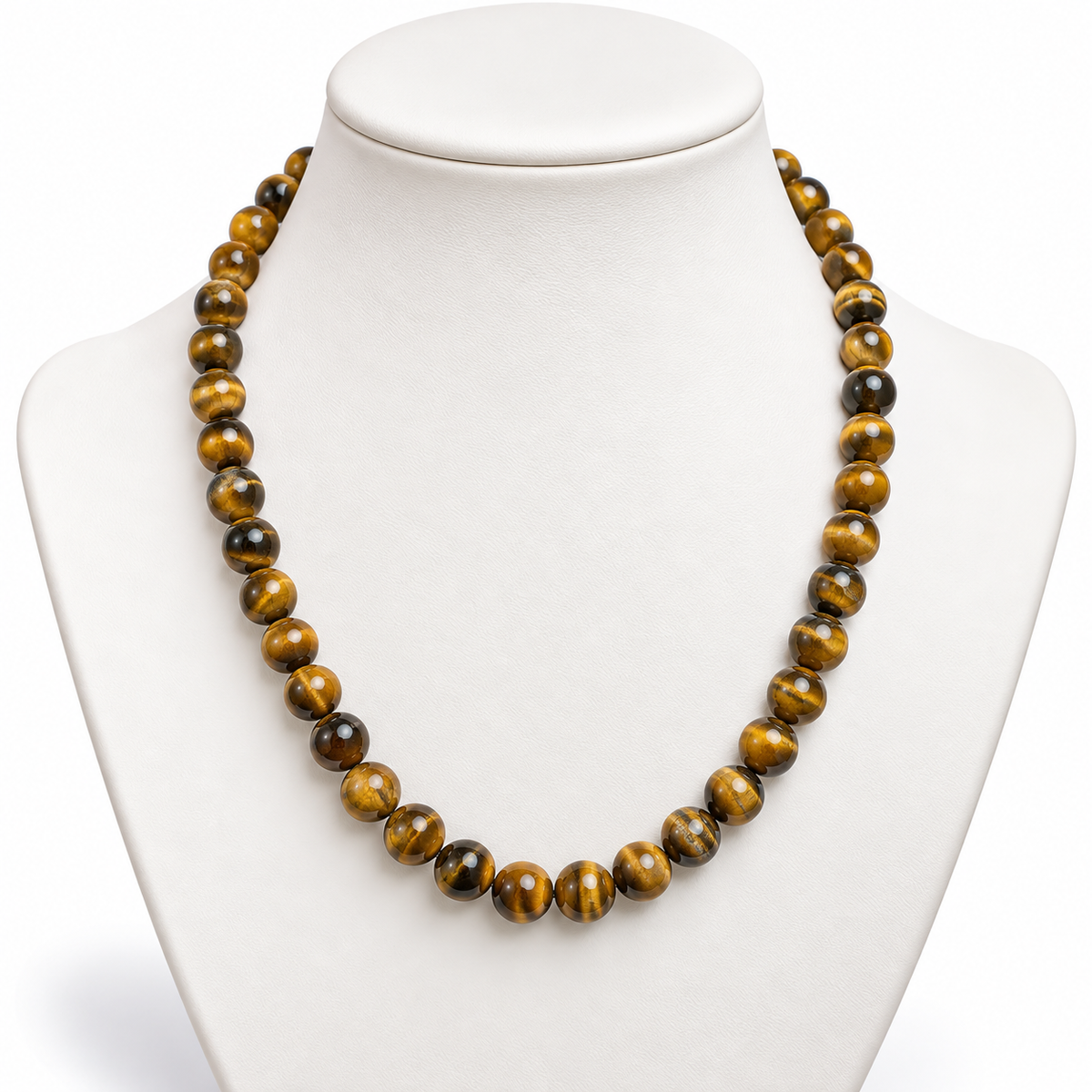 Tijgeroog Ketting 12 mm – Golden Majesty