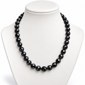 Zwarte Kristal Ketting 10 mm – Midnight Sparkle