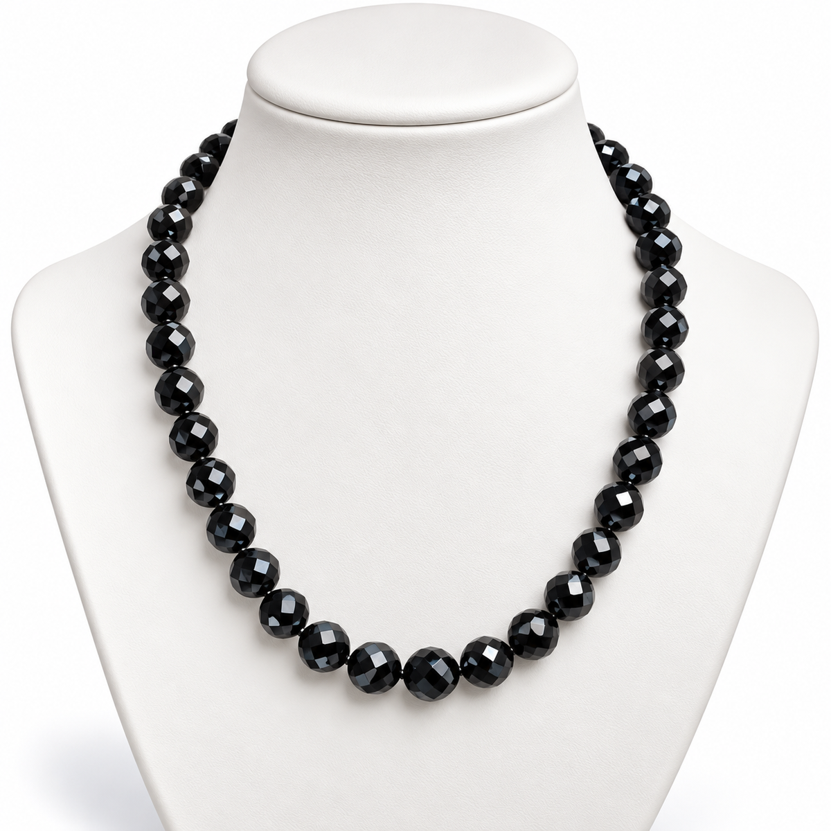 Zwarte Kristal Ketting 10 mm – Midnight Sparkle