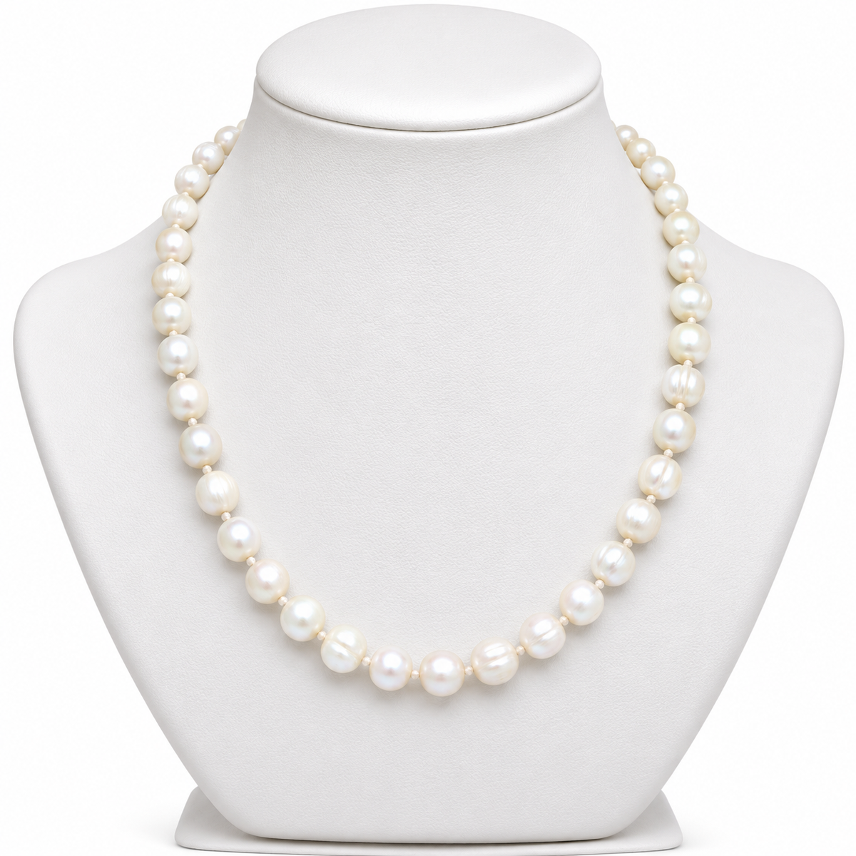 Classic White Pearl Ketting – 10 mm